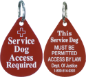Engraved Acrylic Service Dog Access Tag