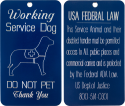 Engraved Aluminum Dog Service ID Badge