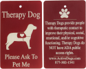 Engraved Aluminum Dog Service ID Badge