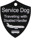 Engraved Service Dog Travel Identification Tag