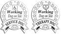 Engraved Therapy or Service Dog Sign