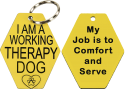 Working Therapy Dog Engraved ID Tag